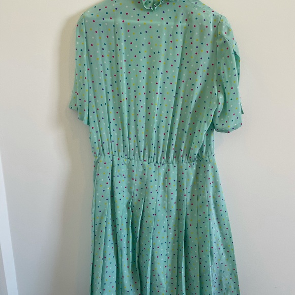 Vintage Swing Homemade Dress Pinup Lucy Teal Dot I love Lucy - Picture 7 of 9